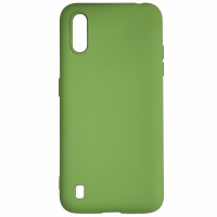 Накладка (з мікрофіброю) Aspor Silicone Full для Samsung A01/A015- салатовий