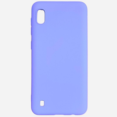 Накладка (з мікрофіброю) Aspor Silicone Full для Samsung A01/A015- фіолетовий