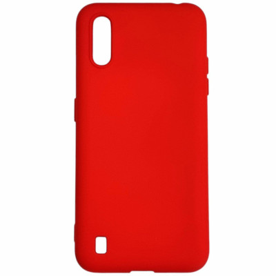 Накладка (з мікрофіброю) Aspor Silicone Full для Samsung A01/A015- червоний