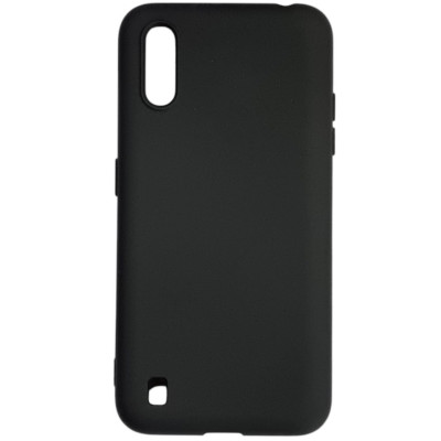 Накладка (з мікрофіброю) Aspor Silicone Full для Samsung A01/A015- чорний