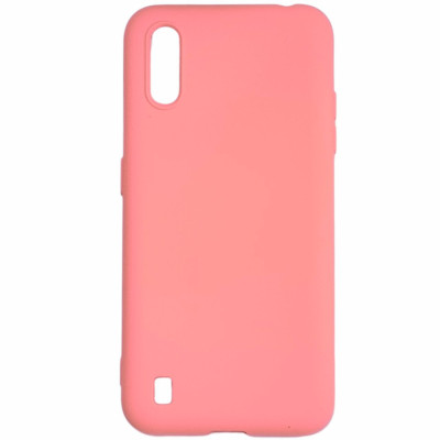 Накладка (з мікрофіброю) Aspor Silicone Full для Samsung A10/A105- рожевий
