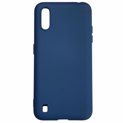 Накладка (з мікрофіброю) Aspor Silicone Full для Samsung A10/A105- синій