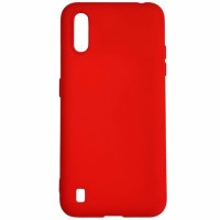 Накладка (з мікрофіброю) Aspor Silicone Full для Samsung A10/A105- червоний