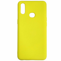 Накладка (з мікрофіброю) Aspor Silicone Full для Samsung A10S/A107- жовтий