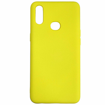 Накладка (з мікрофіброю) Aspor Silicone Full для Samsung A10S/A107- жовтий