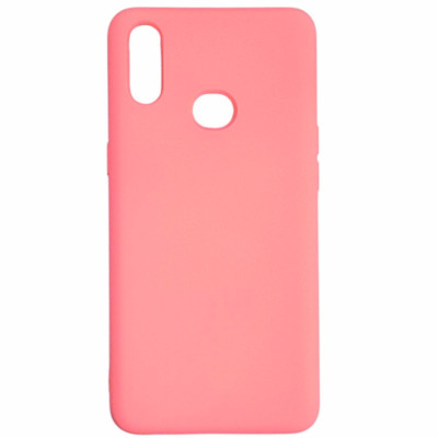 Накладка (з мікрофіброю) Aspor Silicone Full для Samsung A10S/A107- рожевий