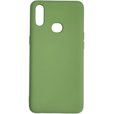 Накладка (з мікрофіброю) Aspor Silicone Full для Samsung A10S/A107- салатовий