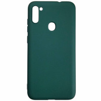Накладка (з мікрофіброю) Aspor Silicone Full для Samsung A11/A115/M11/M115- зелений