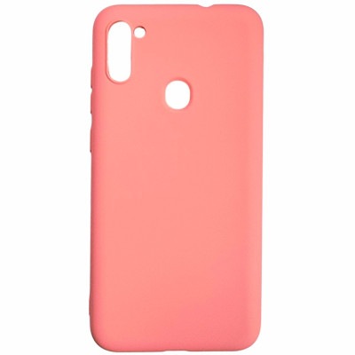 Накладка (з мікрофіброю) Aspor Silicone Full для Samsung A11/A115/M11/M115- рожевий
