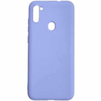 Накладка (з мікрофіброю) Aspor Silicone Full для Samsung A11/A115/M11/M115- фіолетовий