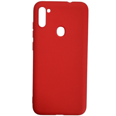Накладка (з мікрофіброю) Aspor Silicone Full для Samsung A11/A115/M11/M115- червоний