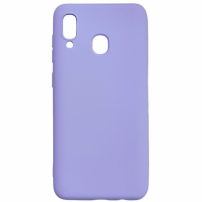 Накладка (з мікрофіброю) Aspor Silicone Full для Samsung A20/A205- фіолетовий