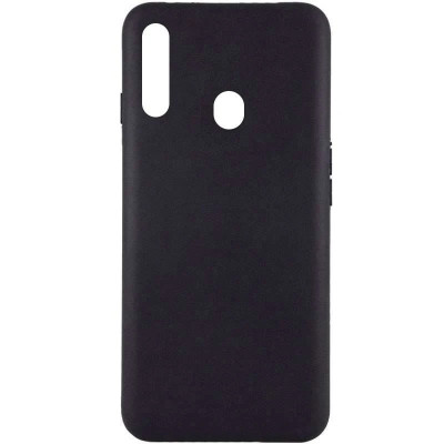 Накладка (з мікрофіброю) Aspor Silicone Full для Samsung A20s/A207- чорний