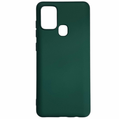 Накладка (з мікрофіброю) Aspor Silicone Full для Samsung A21S/A217- зелений