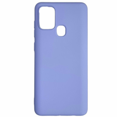 Накладка (з мікрофіброю) Aspor Silicone Full для Samsung A21S/A217- фіолетовий