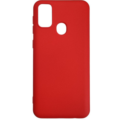 Накладка (з мікрофіброю) Aspor Silicone Full для Samsung A30/A305/A20/A205- червоний