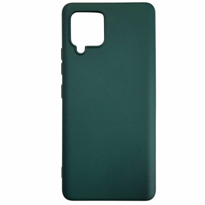 Накладка (з мікрофіброю) Aspor Silicone Full для Samsung A42- зелений