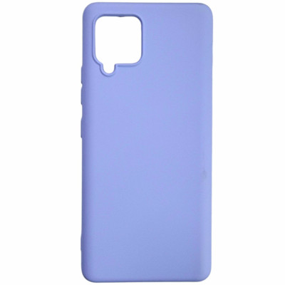 Накладка (з мікрофіброю) Aspor Silicone Full для Samsung A42- фіолетовий