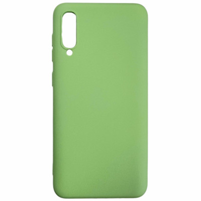Накладка (з мікрофіброю) Aspor Silicone Full для Samsung A50/A505/A50S/A507/A30S/A307- салатовий