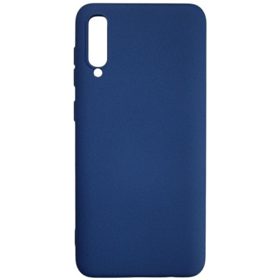 Накладка (з мікрофіброю) Aspor Silicone Full для Samsung A50/A505/A50S/A507/A30S/A307- синій
