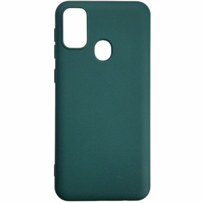 Накладка (з мікрофіброю) Aspor Silicone Full для Samsung M21/M215- зелений