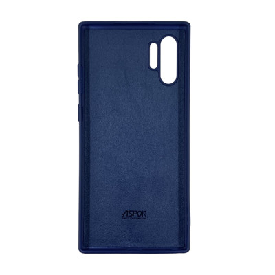 Накладка (з мікрофіброю) Aspor Silicone Full для Samsung Note 10 Pro/Note 10 Plus- синій