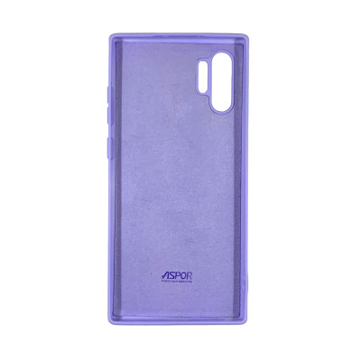 Накладка (з мікрофіброю) Aspor Silicone Full для Samsung Note 10 Pro/Note 10 Plus- фіолетовий