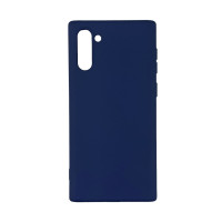 Накладка (з мікрофіброю) Aspor Silicone Full для Samsung Note 10- синій