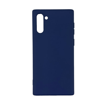 Накладка (з мікрофіброю) Aspor Silicone Full для Samsung Note 10- синій
