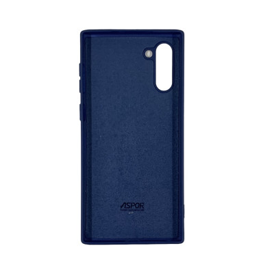 Накладка (з мікрофіброю) Aspor Silicone Full для Samsung Note 10- синій