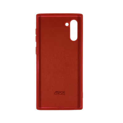 Накладка (з мікрофіброю) Aspor Silicone Full для Samsung Note 10- червоний