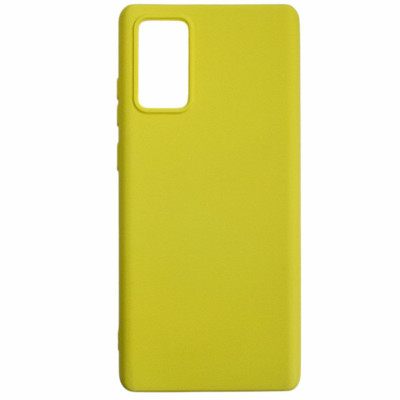 Накладка (з мікрофіброю) Aspor Silicone Full для Samsung Note 20 Ultra- жовтий
