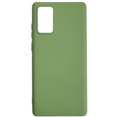 Накладка (з мікрофіброю) Aspor Silicone Full для Samsung Note 20 Ultra- салатовий