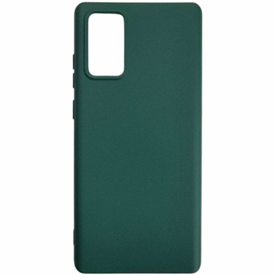 Накладка (з мікрофіброю) Aspor Silicone Full для Samsung Note 20- зелений