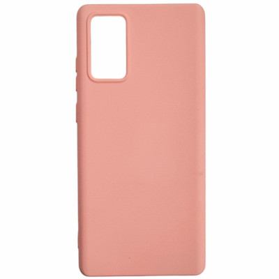 Накладка (з мікрофіброю) Aspor Silicone Full для Samsung Note 20- рожевий