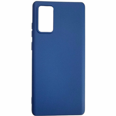 Накладка (з мікрофіброю) Aspor Silicone Full для Samsung Note 20- синій