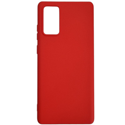 Накладка (з мікрофіброю) Aspor Silicone Full для Samsung Note 20- червоний