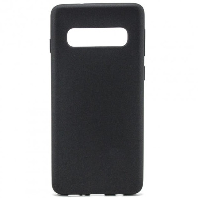 Накладка (з мікрофіброю) Aspor Silicone Full для Samsung S10E/G970- чорний