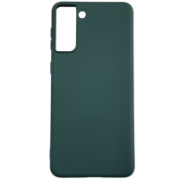 Накладка (з мікрофіброю) Aspor Silicone Full для Samsung S21 Plus- зелений