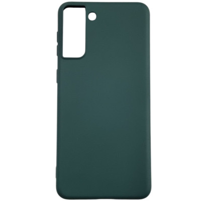 Накладка (з мікрофіброю) Aspor Silicone Full для Samsung S21 Plus- зелений