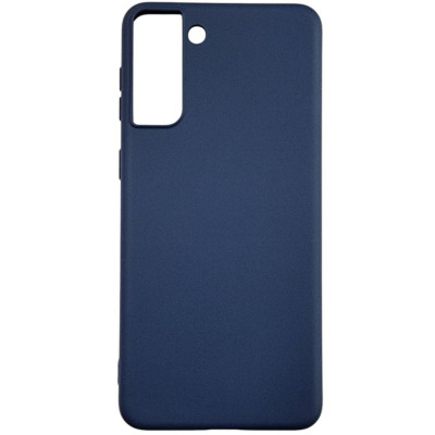 Накладка (з мікрофіброю) Aspor Silicone Full для Samsung S21 Plus- синій