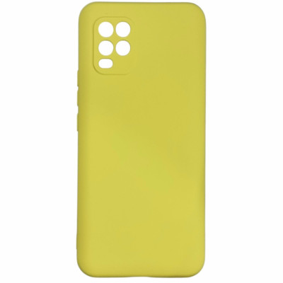 Накладка (з мікрофіброю) Aspor Silicone Full для Xiaomi Mi 10 Lite- жовтий