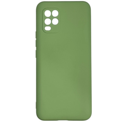 Накладка (з мікрофіброю) Aspor Silicone Full для Xiaomi Mi 10 Lite- салатовий