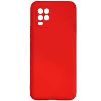Накладка (з мікрофіброю) Aspor Silicone Full для Xiaomi Mi 10 Lite- червоний