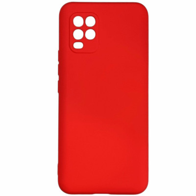 Накладка (з мікрофіброю) Aspor Silicone Full для Xiaomi Mi 10 Lite- червоний