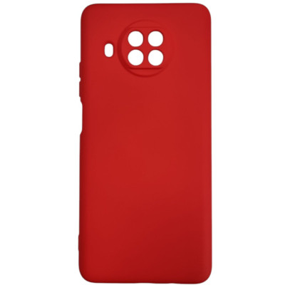 Накладка (з мікрофіброю) Aspor Silicone Full для Xiaomi Mi 10T Lite- червоний