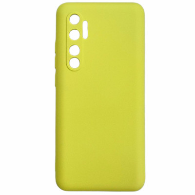Накладка (з мікрофіброю) Aspor Silicone Full для Xiaomi Mi Note 10 Lite- жовтий