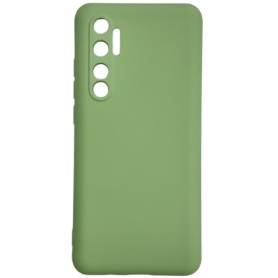 Накладка (з мікрофіброю) Aspor Silicone Full для Xiaomi Mi Note 10 Lite- салатовий