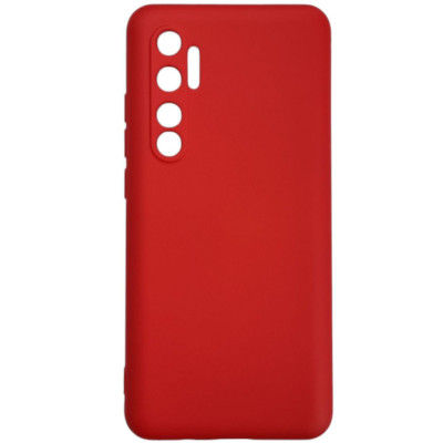 Накладка (з мікрофіброю) Aspor Silicone Full для Xiaomi Mi Note 10 Lite- червоний