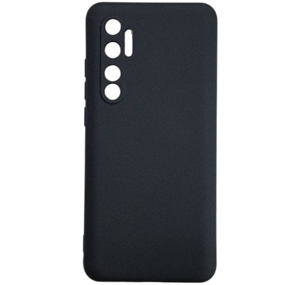 Накладка (з мікрофіброю) Aspor Silicone Full для Xiaomi Mi Note 10 Lite- чорний